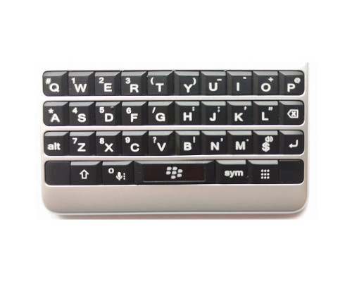 Клавиатура английская BlackBerry KEY2 серебристая (в сборе)