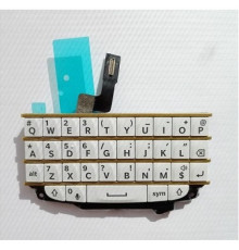 Клавиатура английская бело-золотая BlackBerry Q10